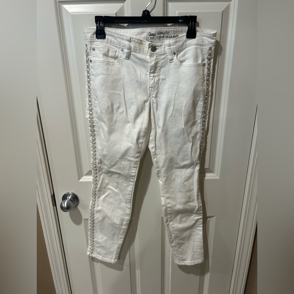 Y2k Gap Women's White Jeans low to mid rise skinny size 6/28